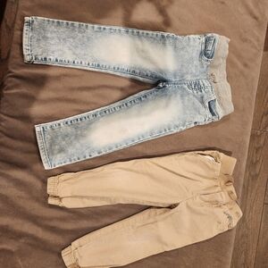 Wonder Nation Kids Jeans - Blue and Tan